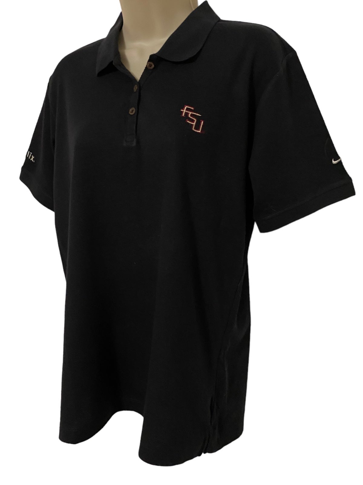 New! Women’s Size XL 16-18 Black FSU Nike Golf Polo