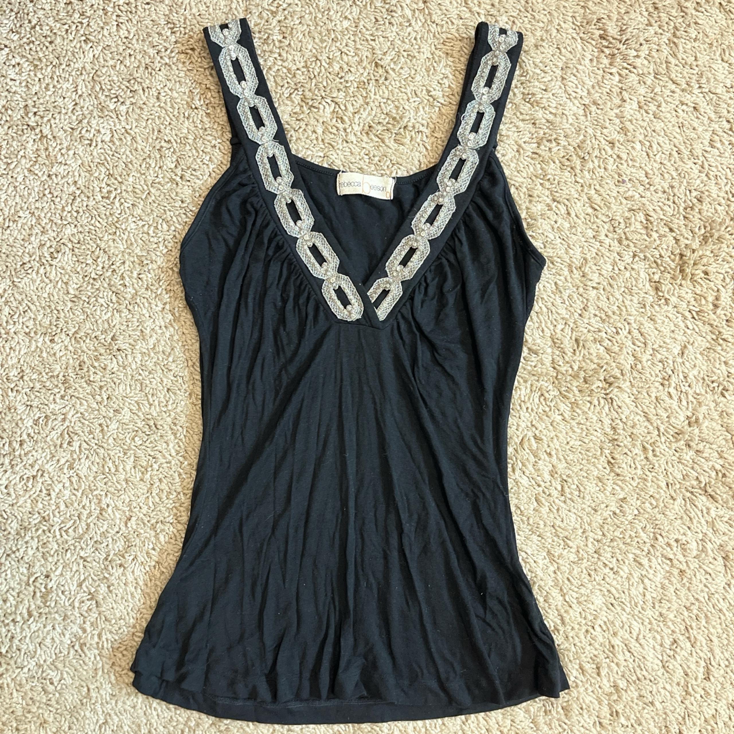 Black sequin top