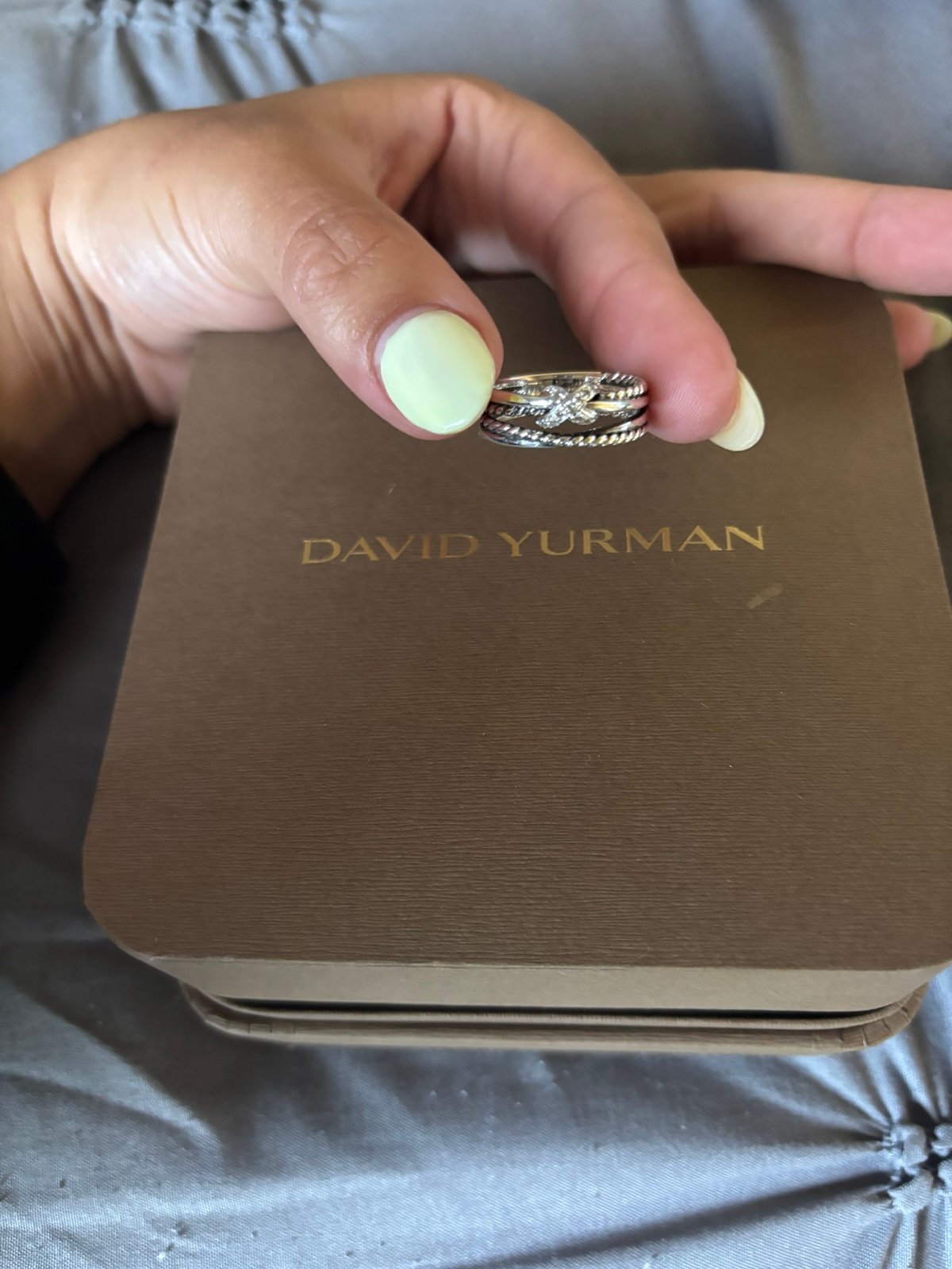 David Yurman crossover band ring