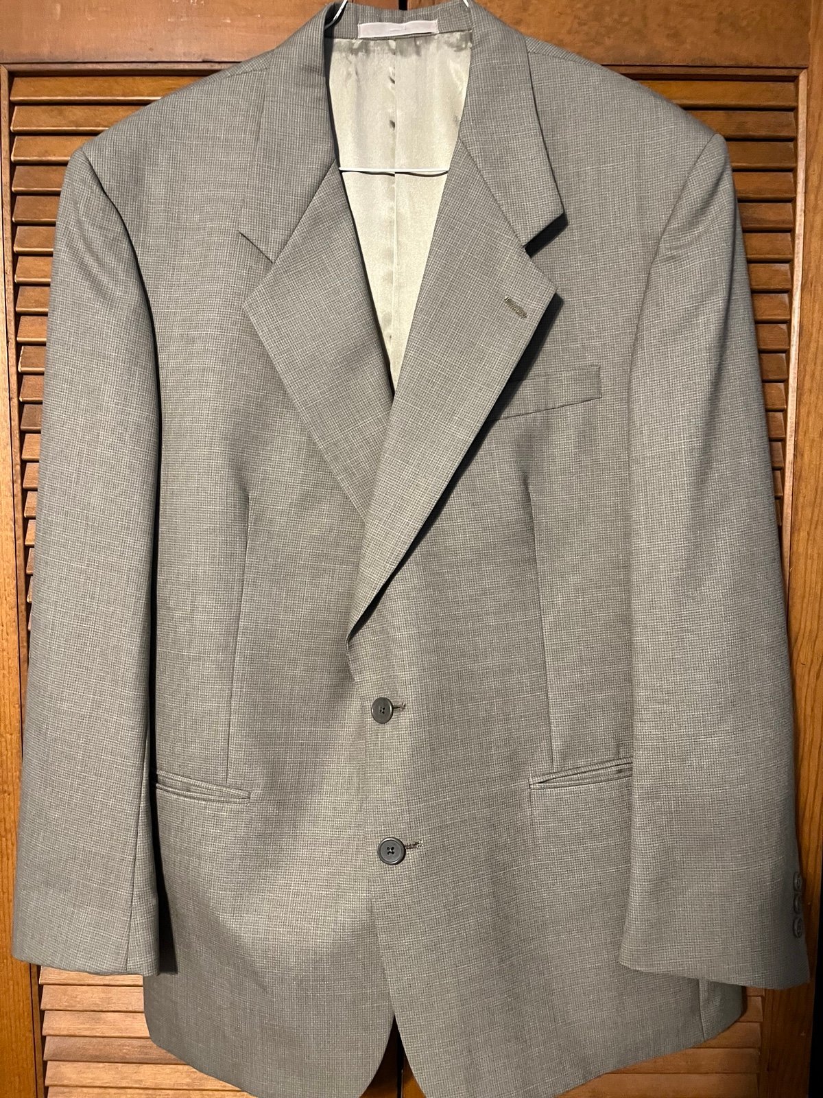 Vintage Givenchy Monsieur 44? Sport Coat Blazer 100% Wool Beige Plaid Lined Suit
