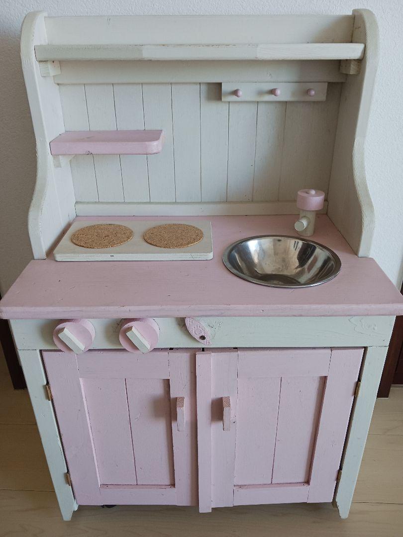 Wooden Cooking Toy Set in Pink and White, Dreamy Cute Colors