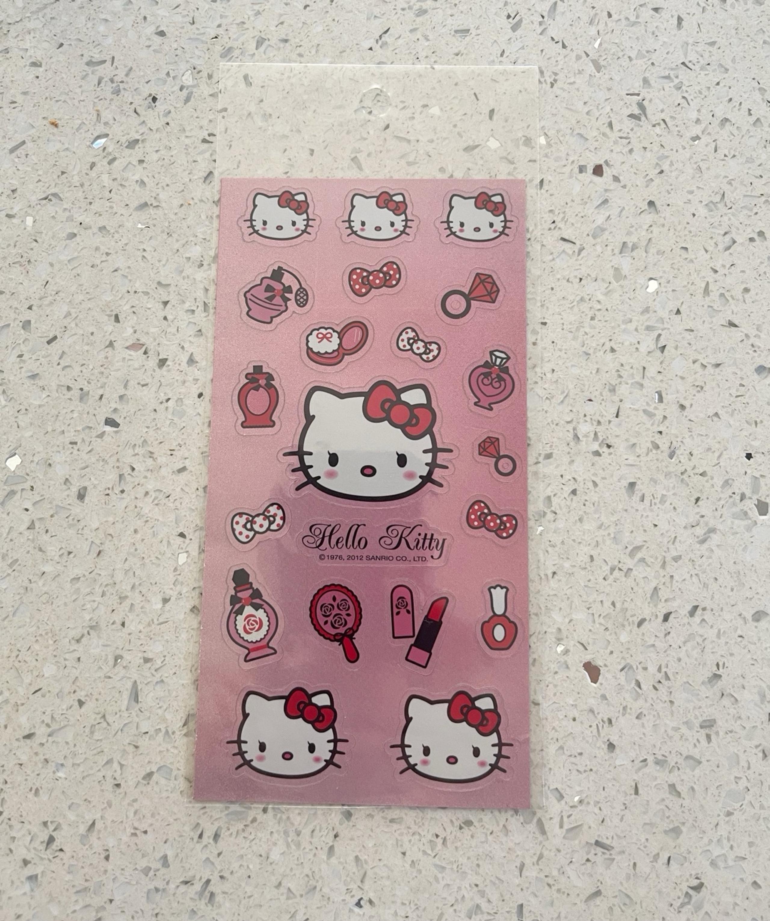 Hello Kitty Sanrio 2012 Foil Sticker Sheet