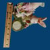 Vtg Cottage charms ceramic dressed bunnies candle holder