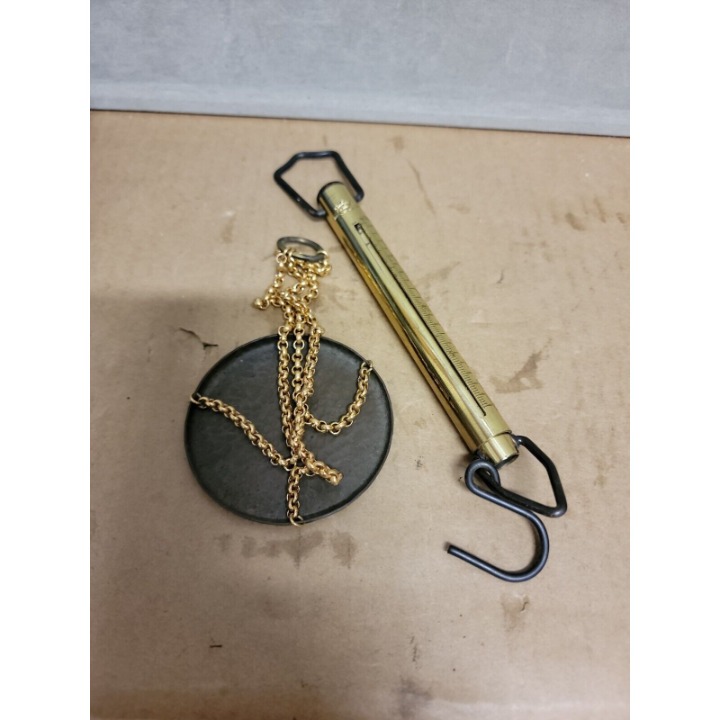 SALTER BRASS SCALE 10 TROY OUNCE 5 LONG MADE IN ENGLAND Beautiful vintage
