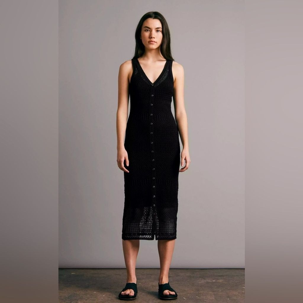 Rag & Bone Mae Open Knit Button down Summer Dress NWT
