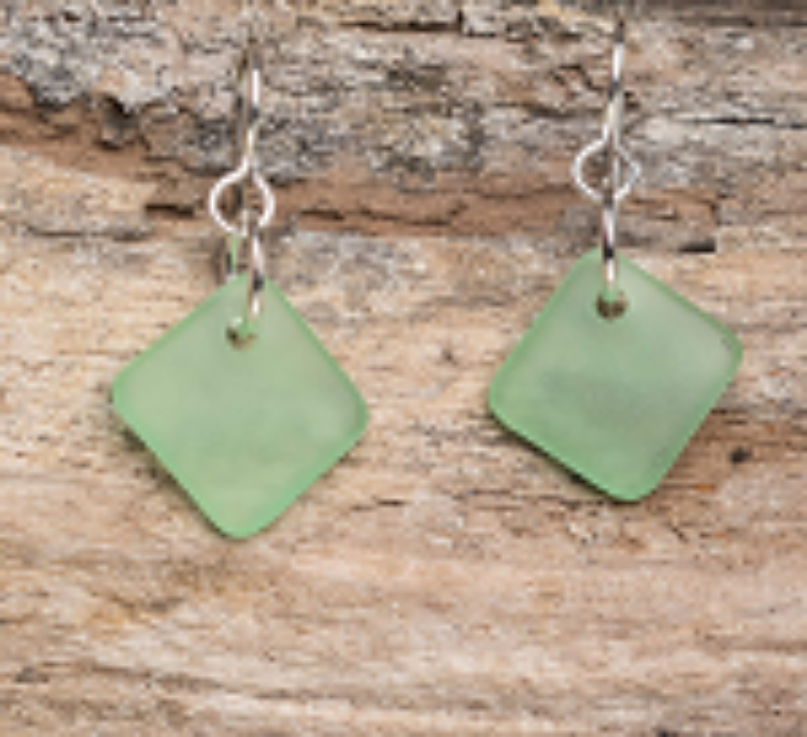 Sea Glass Delicate Diamond Earrings