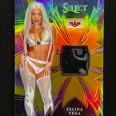 2024 Panini Select WWE #SP-ZVG Zelina Vega Sparks Relics Gold Prizm #2/10