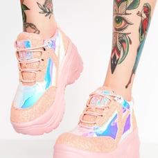 Y.R.U Matrixx Platform Sneakers Light Pink Size 6 Brand New Sold Out
