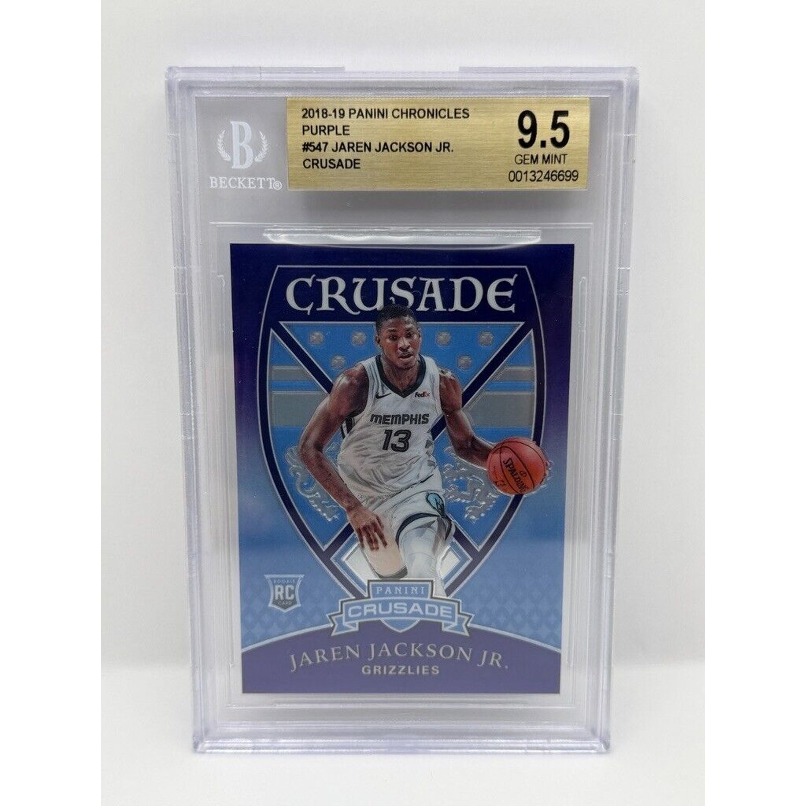 2018-19 Chronicles Crusade Purple /49 Jaren Jackson Jr. SSP BGS 9.5 Gem Mint JJJ