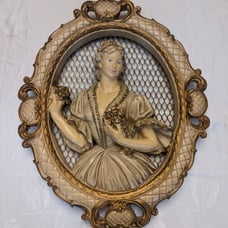 1958 Chalkware Plaque Woman