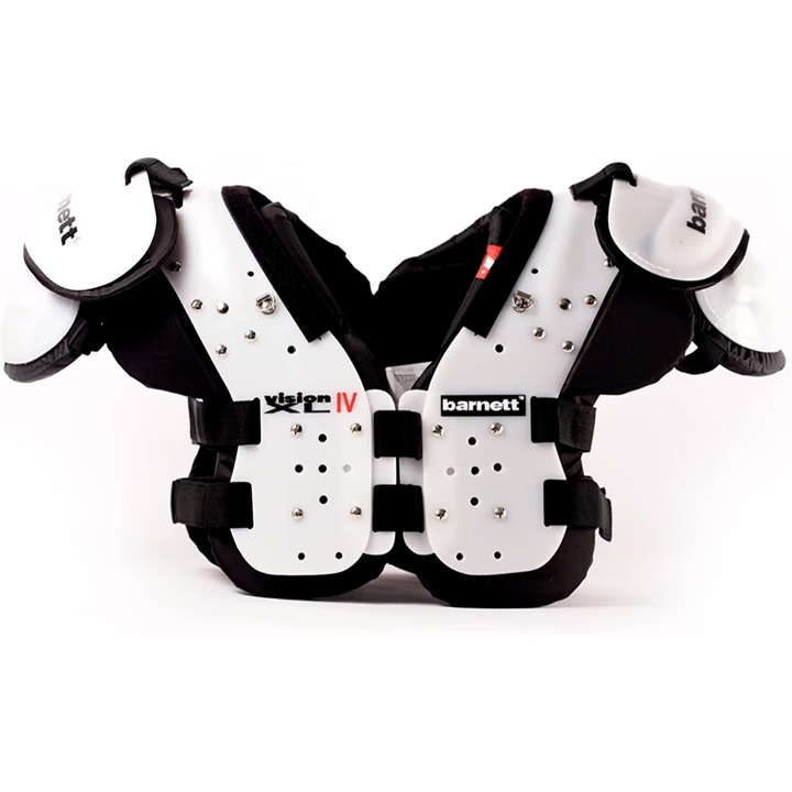 Barnett Sports Vision IV Football Shoulder Breathable Pad White & Black Size S