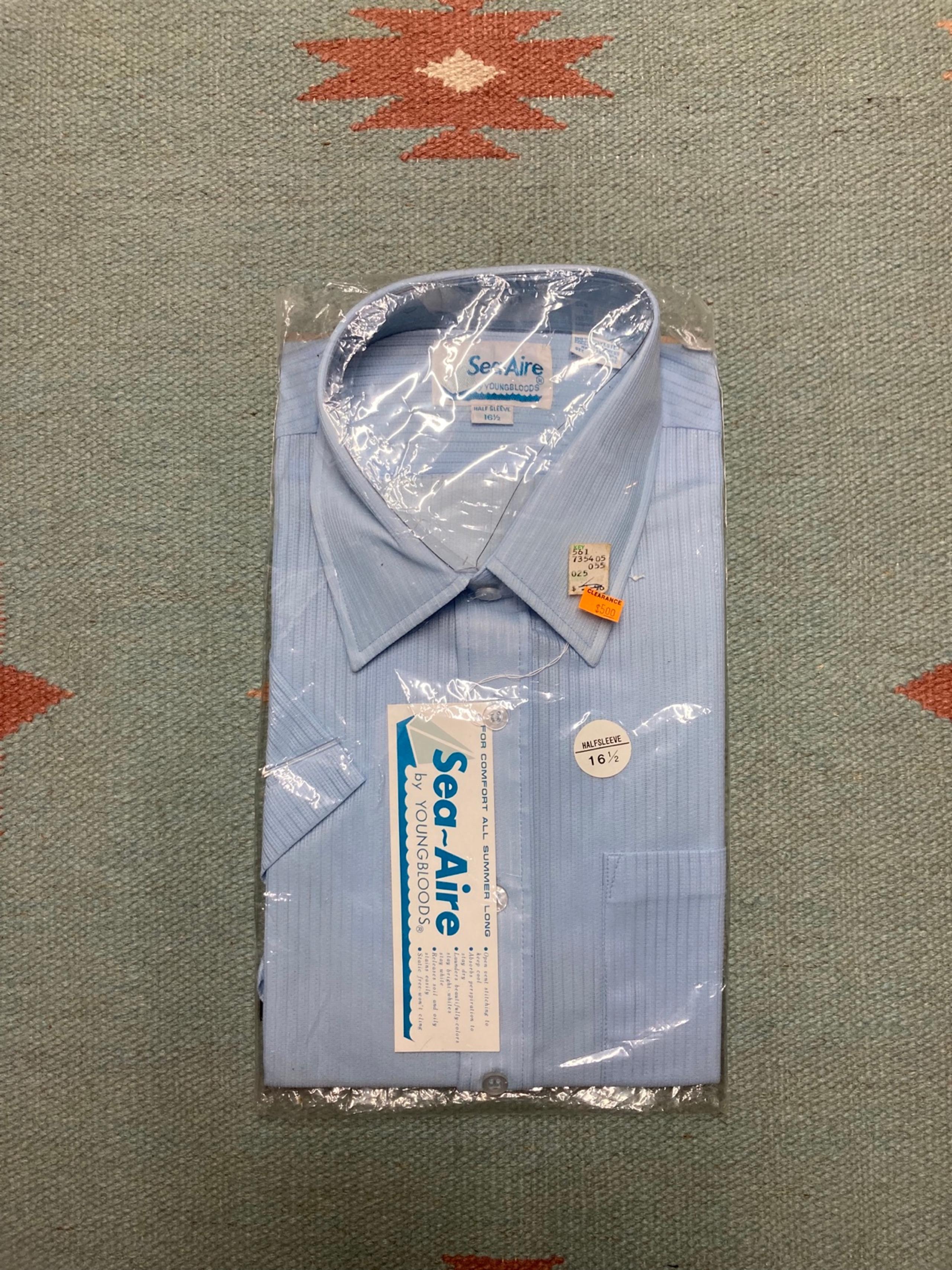 Vintage NOS sea aire youngbloods button shirt striped western men’s 16 1/2 NWT