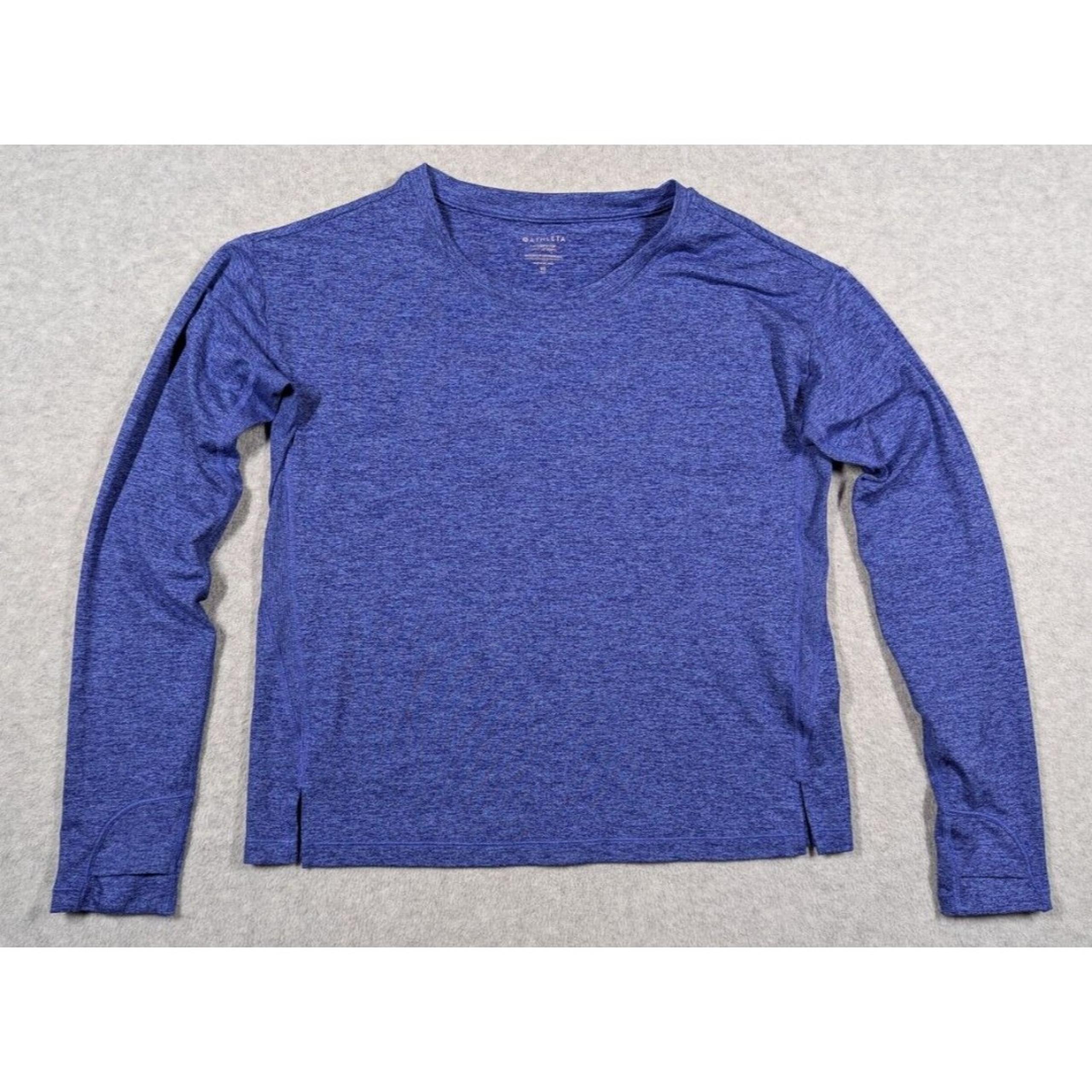 Athleta Women Top XS Uptempo Long Sleeve Thumb Hole Slit Athletic Performance