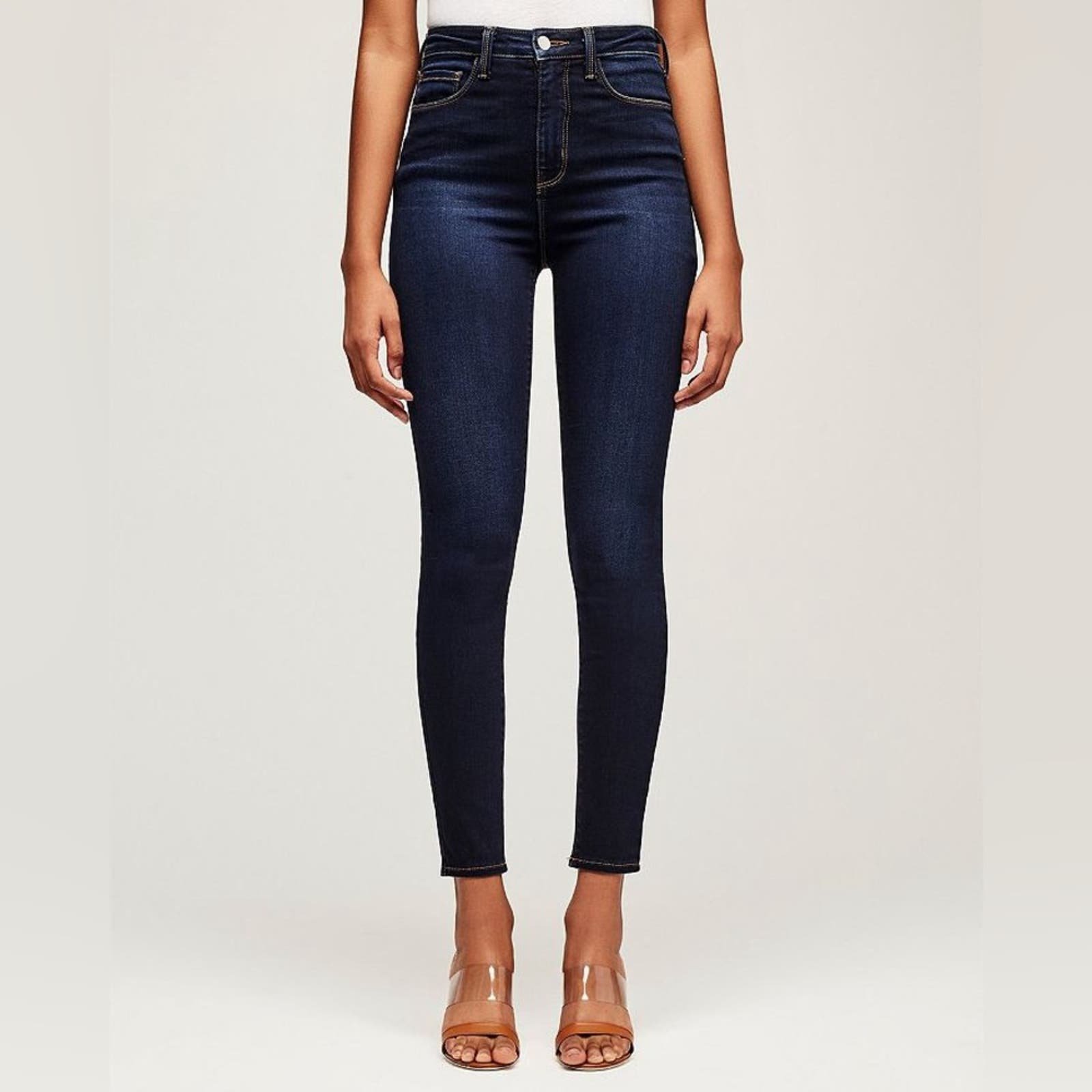 New L'agence Katrina Ultra High Rise Skinny In Lapis Wash Blue Size 25