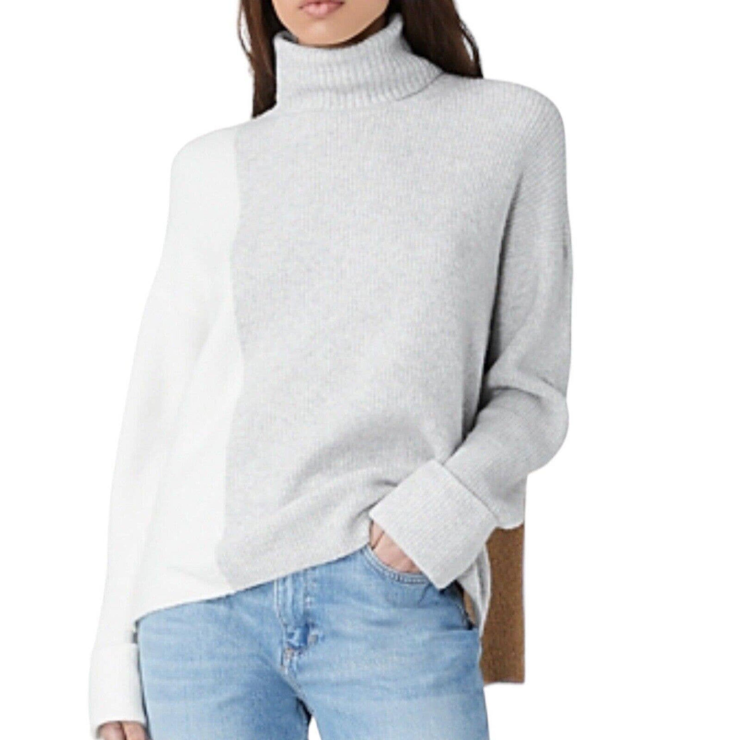NWT French Connection Flossy Soft Turtleneck Ribbed Wool Blend Sweater Sz XS