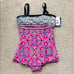 NWT Maxine of Hollywood Square Neck Wireless Skirted One Piece Swimsuit Size 16