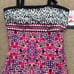 NWT Maxine of Hollywood Square Neck Wireless Skirted One Piece Swimsuit Size 16