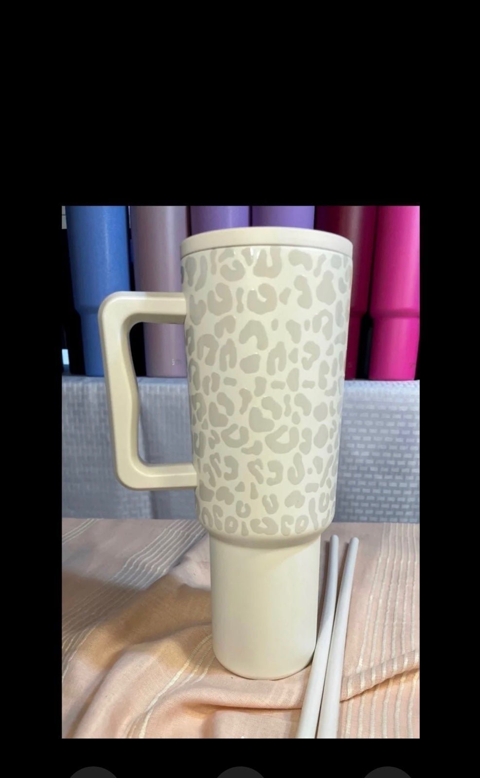 40oz CREAM LEOPARD Simple Modern Trek