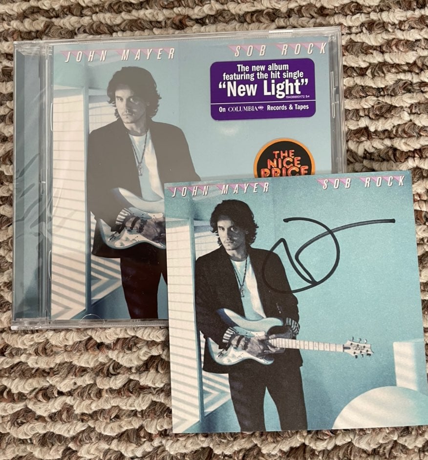 John Mayer Sob Rock CD SIGNED insert