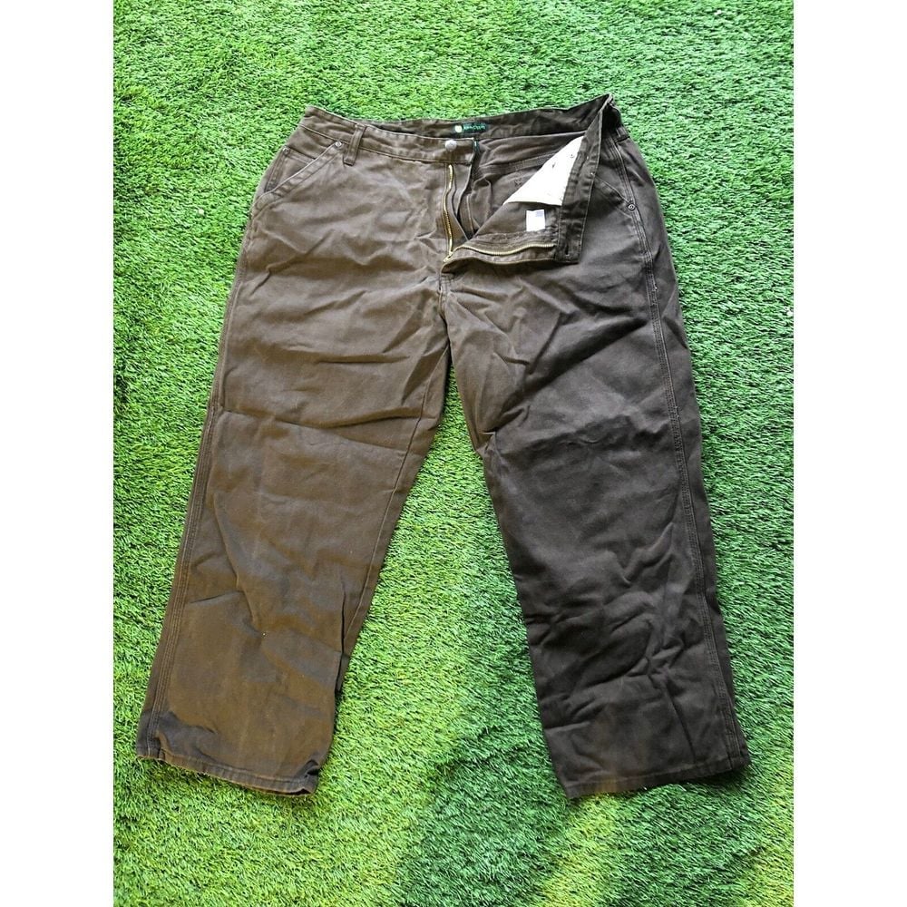 John Deere - Mens Work Jeans - Brown Cargo Pants - Size 38x30