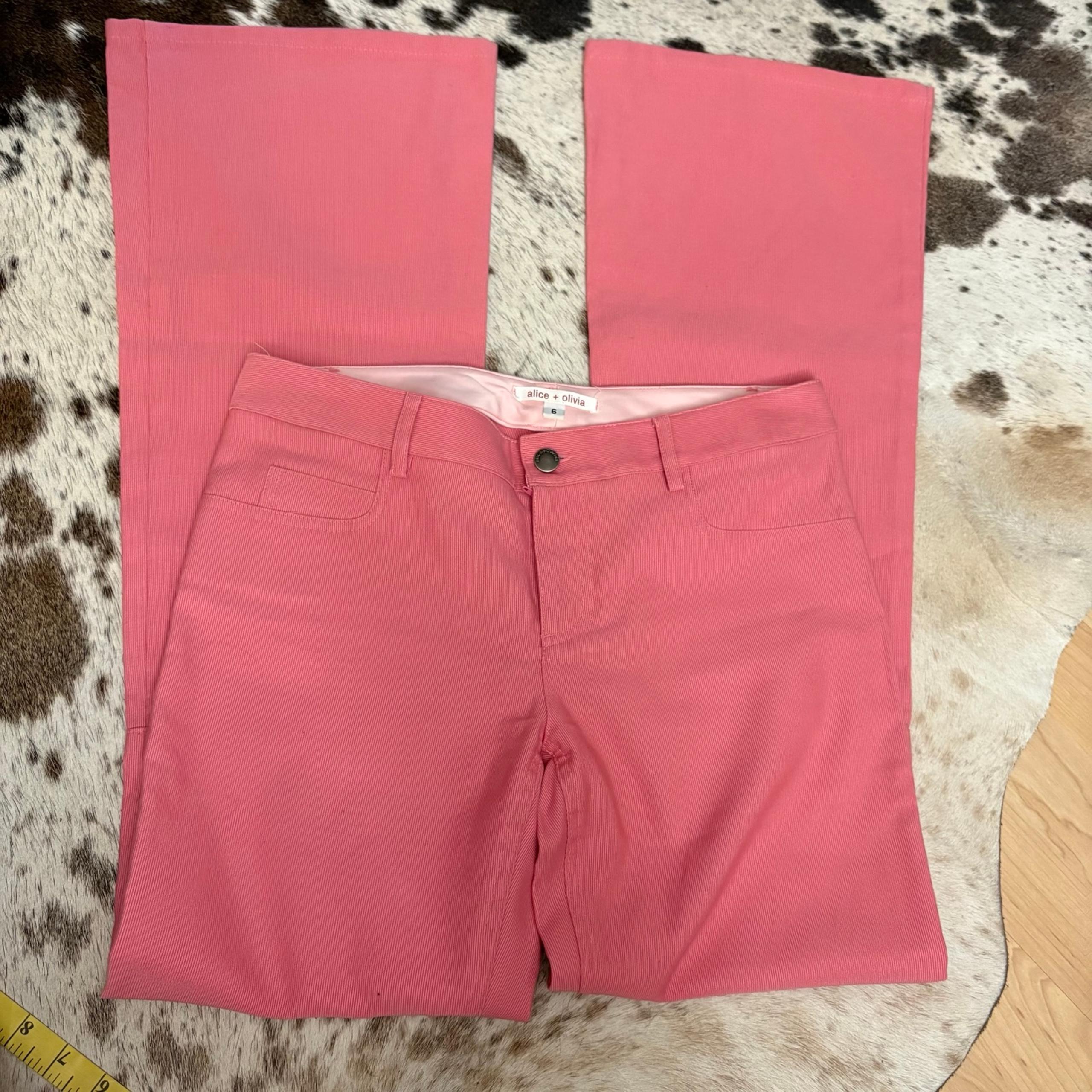ALICE + Olivia Pink Flare Jeans Size 6