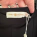 Tory Burch Ponte Flare Cropped Length Pant with Gold Tone Raised Logo Buttons