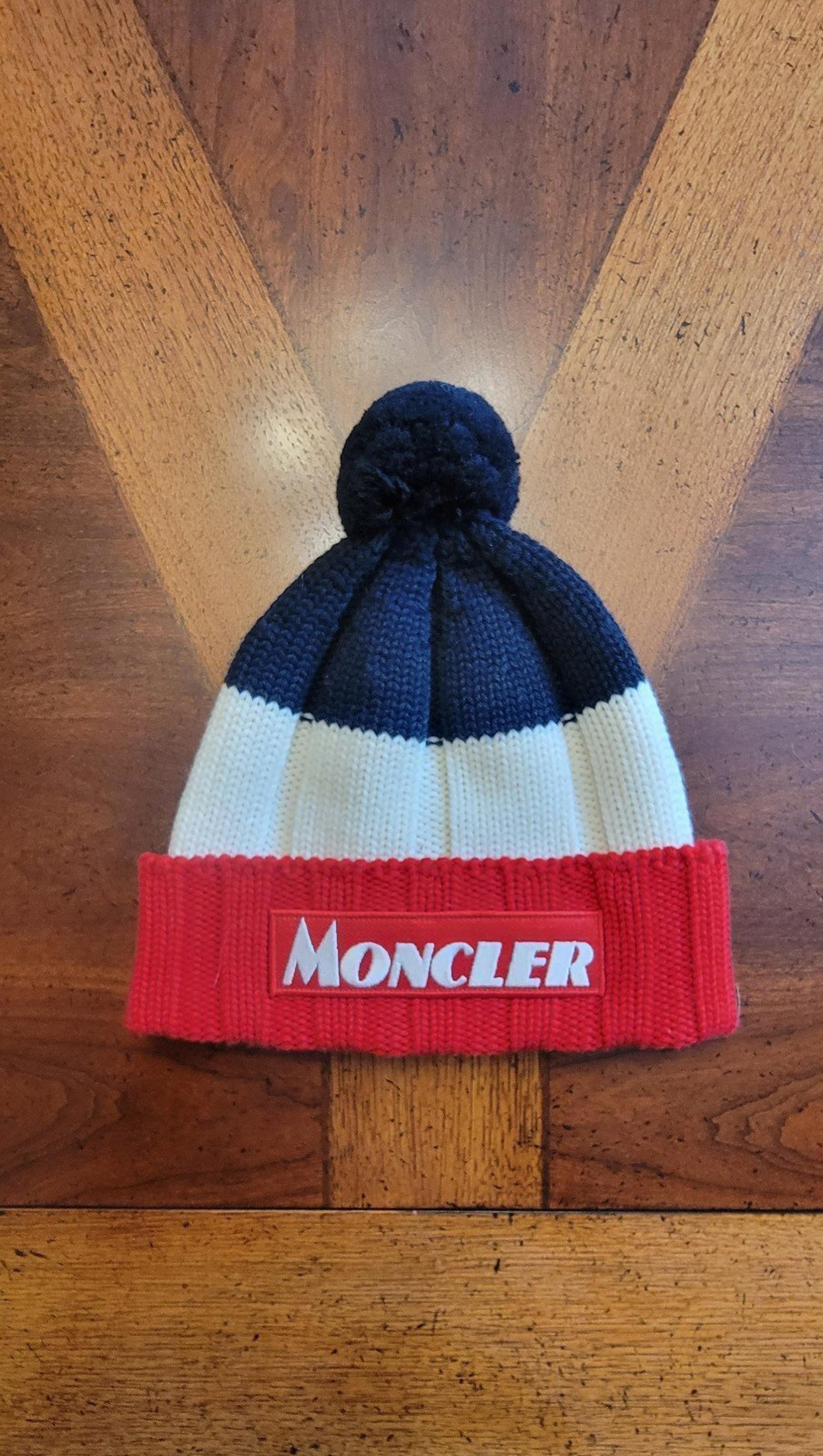Men's Moncler woven winter hat