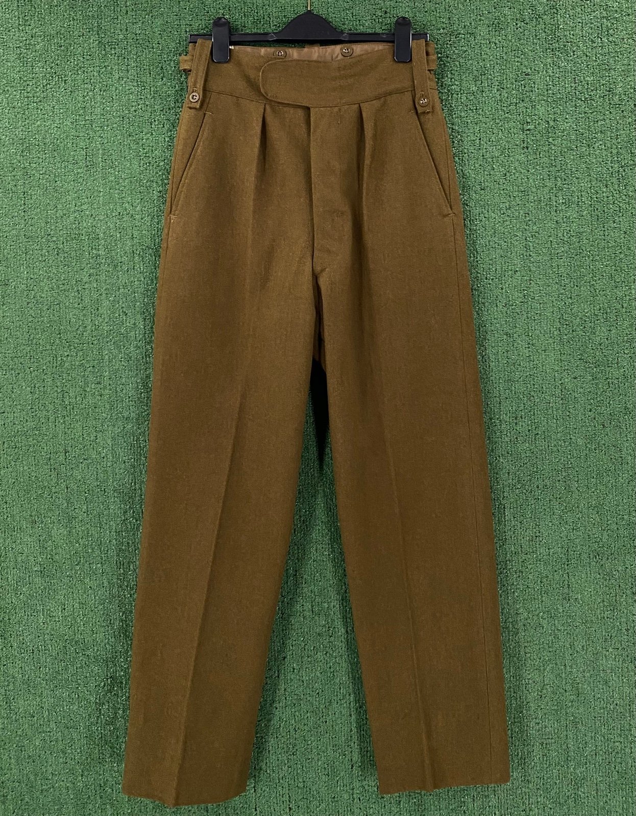 Vintage Polikoff English No 2 Dress Wool Pleated Uniform Pants Mens Size 28x29