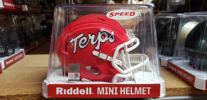 MARYLAND TERRAPINS SCRIPT RED SPEED ALTERNATE 2023 MINI HELMET RIDDELL