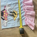 Disney Minnie Mouse Curtain Valance Blue W Pink Stripe Ruffle 75 Length Vintage
