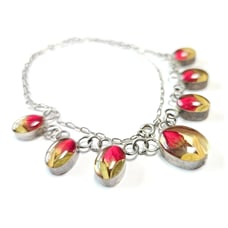 Vintage Sterling Silver Rose Pendant Necklace, 1970s, 17