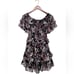 MISA Los Angeles Lilly Dress in Fall Floral Colorful Off Shoulder Ruffle Size L