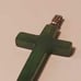 Vintage Green Jade Silver Cross