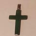 Vintage Green Jade Silver Cross