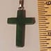 Vintage Green Jade Silver Cross