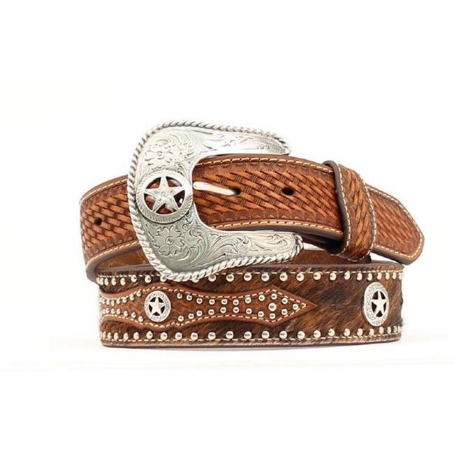 Nocona Pro Series Men's 46 Calf Hair Studded and Concho Belt N2506808