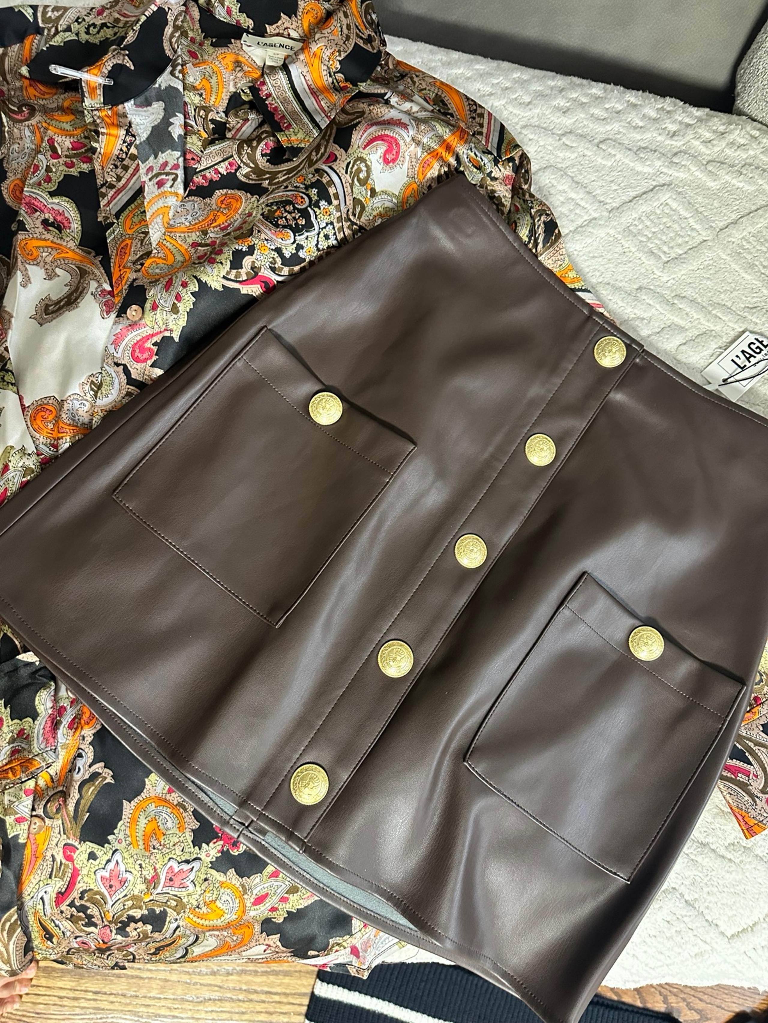 L’agence mini faux skirt