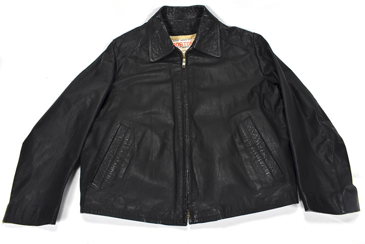 Vintage Boston Finest Tailoring Leather Removable Fur Lining Bomber Jacket 46