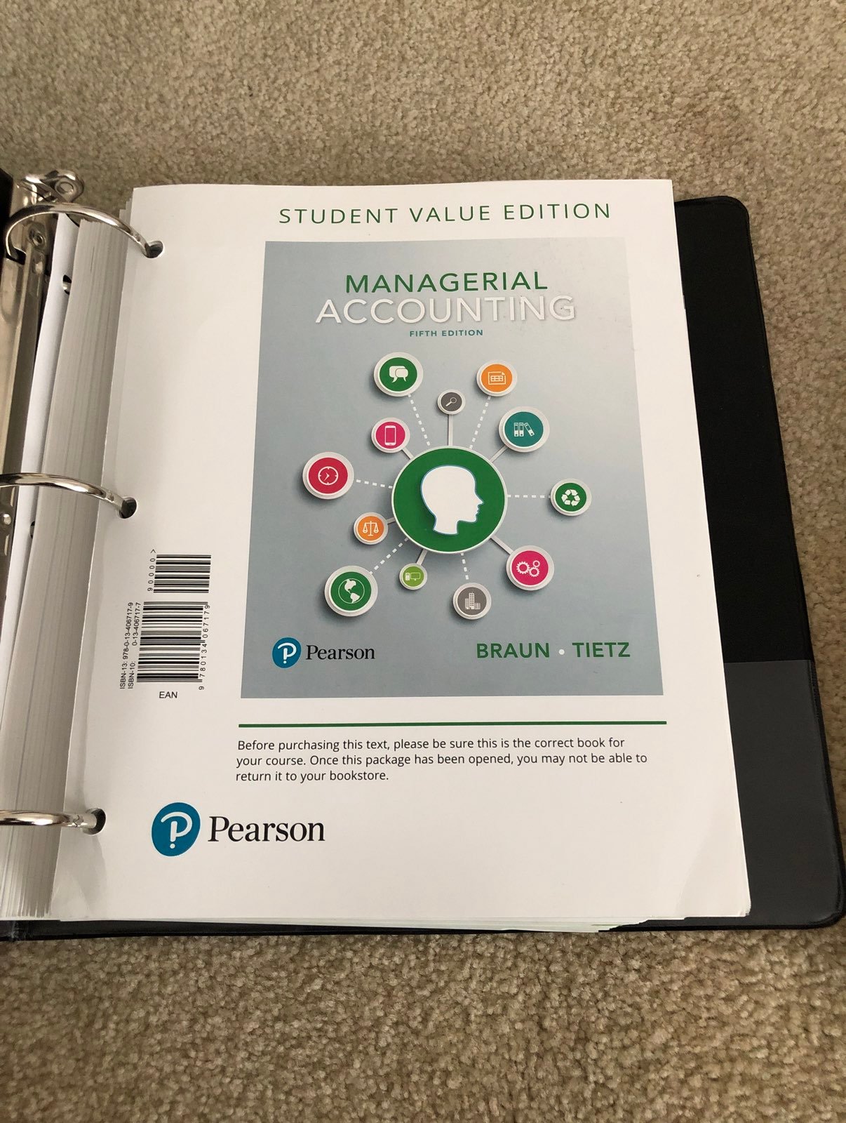 Mamagerial accounting book paperback