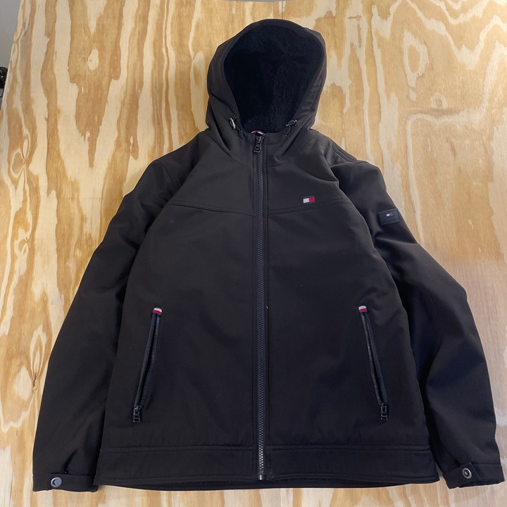 Tommy Hilfiger Coat 3-layer Fabric Water resistant Jacket Black Mens Large