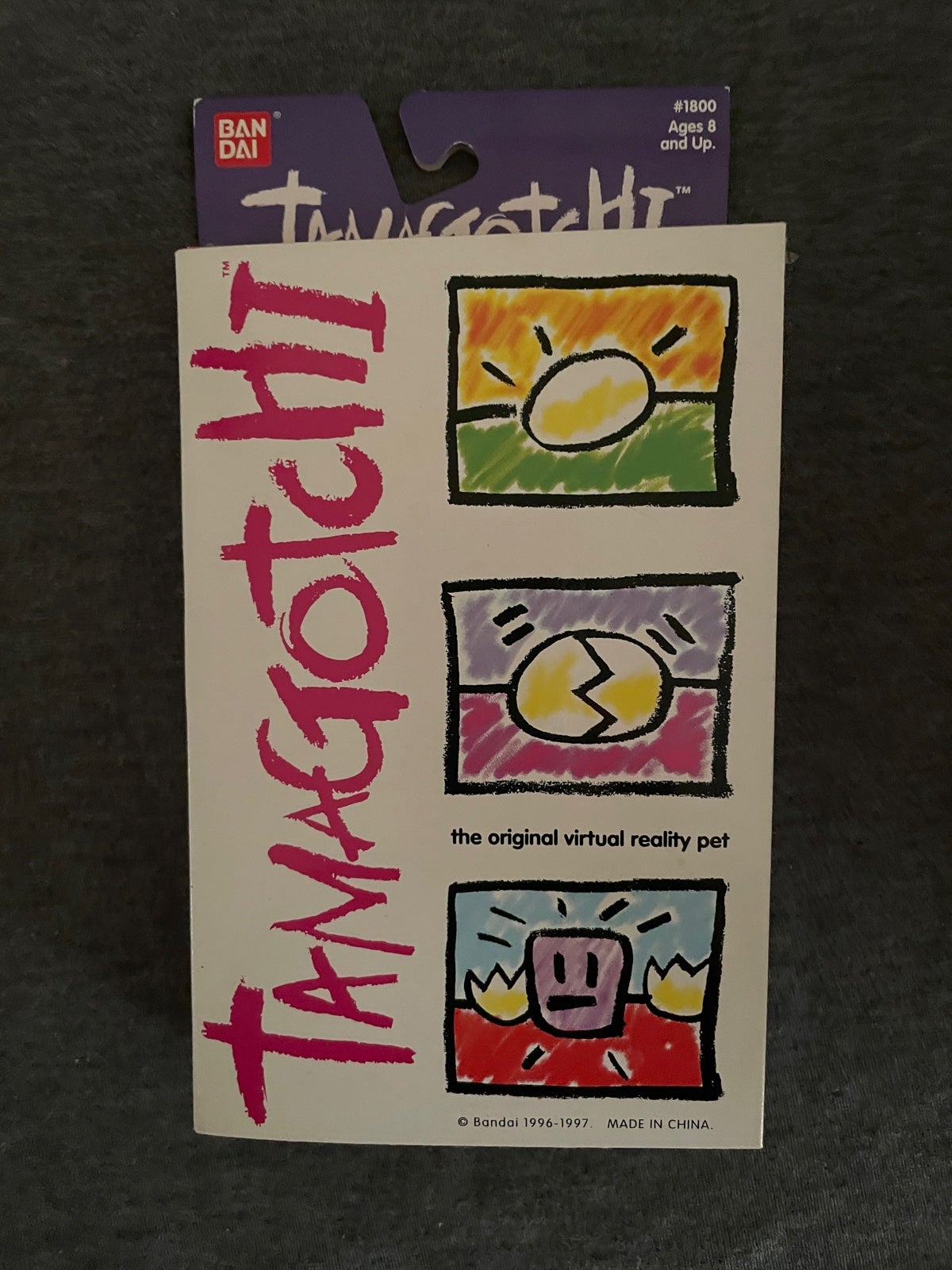 Vintage New Bandai Original TamaGotchi Pink and Yellow, ‘96-97 English
