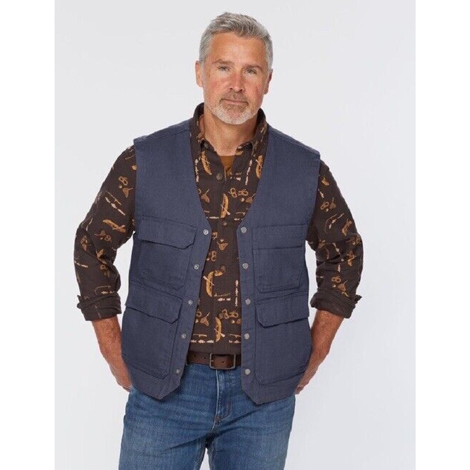 DULUTH TRADING Mens 2XL Working Mans Vest Canvas Sherpa Lined Jacket Hunting