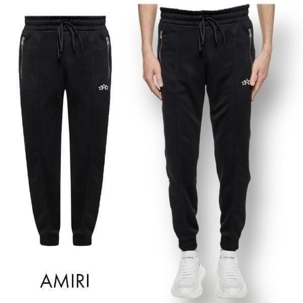 AMIRI EMBROIDERED JOGGER PANTS sz 29 Black MSRP 865