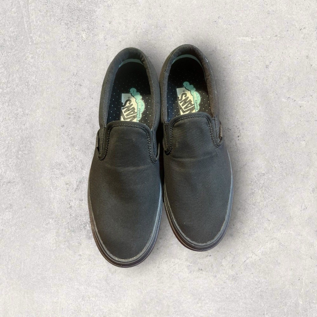 Vans Unisex Comfycush Classic Slip-On Shoes - Black- Size 10 Women / 8.5 Men