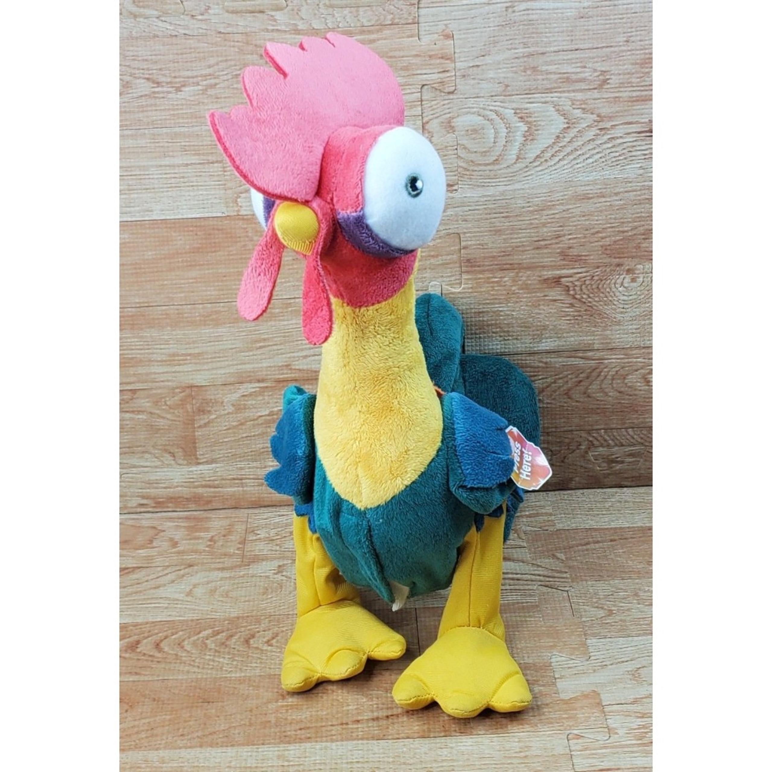 Disney Moana HEI HEI Clucking Screaming Rooster 12" Electronic Plush Toy Tested