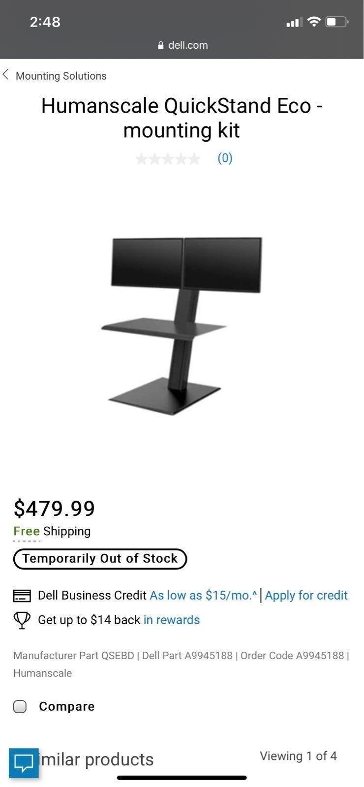 Humanscale Quickstand eco dual monitor s