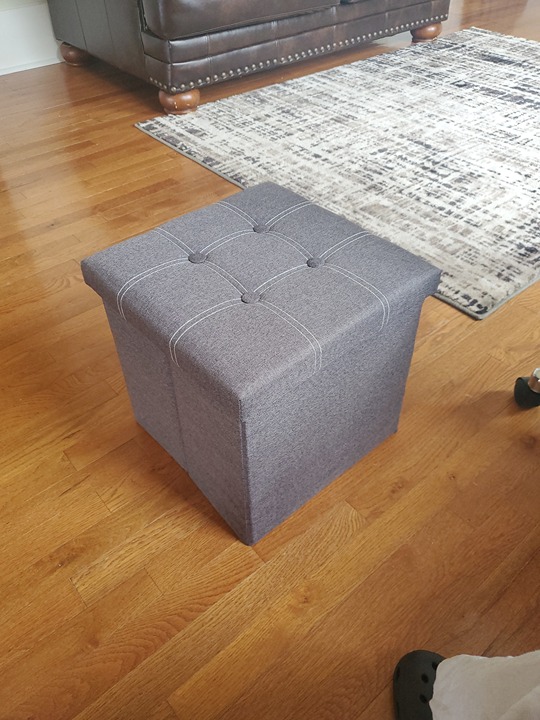 NEW 15 Inches Cube Storage Ottoman, Foldable Storage Boxes Footrest