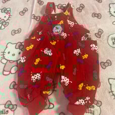 Vintage Usa Made Oshkosh B’ Gosh Red Corduroy Dog Overalls!