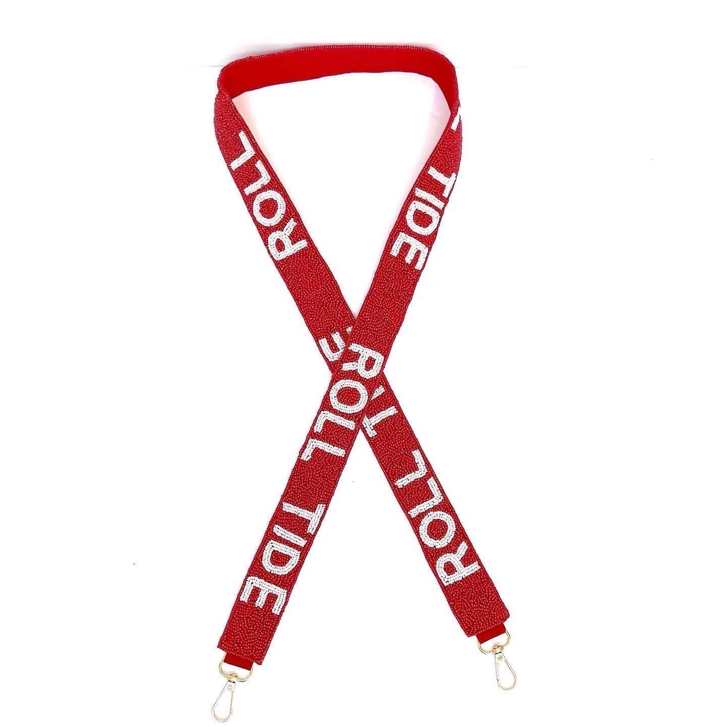 Roll Tide Beaded Strap, Roll Tide Alabama, Alabama Accessories Game Day Strap