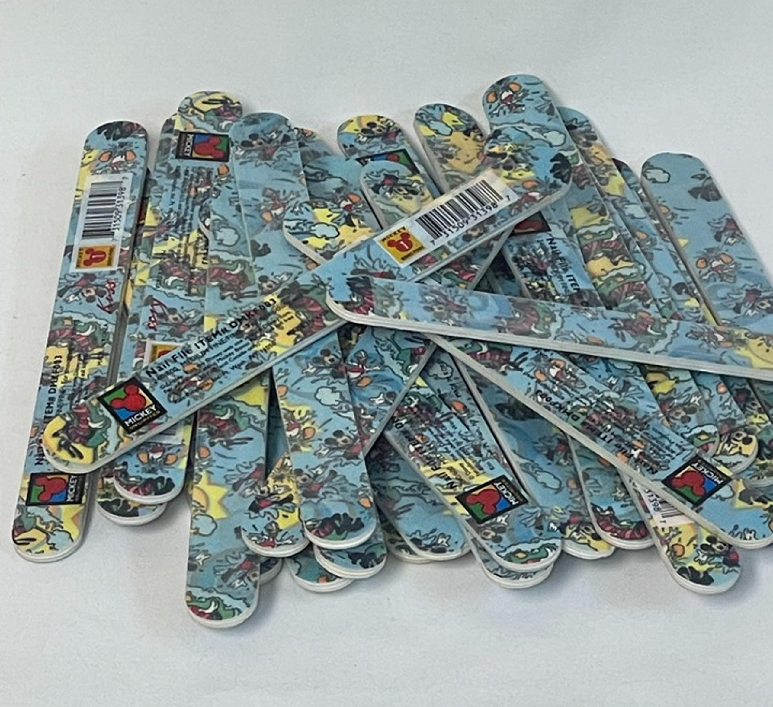 Disney Mickey Mouse Design Nail Files-Medium Fine/Fine-240/600 Grit -Pack of 100
